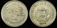 Guatemala 5 Centavos GUATEMALA Copper-Nickel 1977 Guatemala City Mint KM# 270 (24 685) -