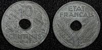 France 10 Centimes 1943 FRANCE Zinc 1943  WWII Issue XF KM# 903 (24 977)... 4,29 EUR  zzgl. 12,88 EUR Versand