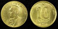 Brazil 10 Centavos 1946 BRAZIL Aluminum-Bronze 1946  KM# 555a.2 (24 806)... 4,29 EUR  zzgl. 12,88 EUR Versand