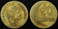 Peru 20 Centavos 1943 PERU Brass 1943  WWII ISSUE Thick planchet KM# 221... 3,44 EUR  zzgl. 12,88 EUR Versand