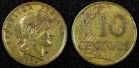 Peru 10 Centavos 1957 PERU Brass 1952  Thin planchet KM# 224.2 (25 030) ... 4,29 EUR  zzgl. 12,88 EUR Versand