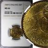 Finland 20 Pennia Finland Aluminum-Bronze 1969 S Mintage-21.000 NGC MS66 TOP GRADE KM#47 -
