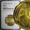 Chile 10 Centesimos 1964 CHILE Aluminum-Bronze 1964 SO  NGC MS64 KM# 191... 47,24 EUR  zzgl. 12,88 EUR Versand