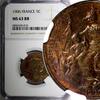 France 5 Centimes 1906 FRANCE Bronze 1906  NGC MS63 RB Nice Toned KM# 84... 68,71 EUR  zzgl. 12,88 EUR Versand