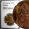 United Kingdom 1 Penny GREAT BRITAIN George V Bronze 1935 NGC MS64 RB NICE TONING KM# 838 (07) -