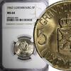 Luxembourg 5 Francs 1962 LUXEMBOURG Charlotte 1962  NGC MS64 1 Year Type... 51,53 EUR  zzgl. 12,88 EUR Versand