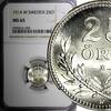 Sweden Ore SWEDEN Gustaf V Silver 1914 W 25 Ore NGC MS65 GEM BU KM# 785 (009) -