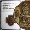United Kingdom 1/2 Penny GREAT BRITAIN Victoria Bronze 1901 NGC MS64 BN TONING KM# 789 (017) -