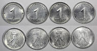 Germany 1 Pfennig Germany Democratic Republic Aluminum LOT OF 4 COINS 1952 A Unc KM#5(1) -