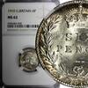 6 Pence 1910 United Kingdom GREAT BRITAIN Edward VII Silver 1910   NGC MS62 Light Toned KM# 799 (50) NGC MS62