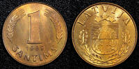 Latvia 1 Santims 1939 LATVIA Bronze 1939  RED Toned UNC KM# 10 (26 657) unz 12,84 EUR  zzgl. 12,88 EUR Versand
