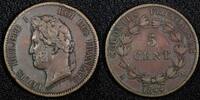 France 5 Centimes 1844 French Colonies West Indies Louis Philippe I 1844... 17,13 EUR  zzgl. 12,88 EUR Versand