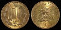 Chile 100 Pesos CHILE Aluminum-Bronze 1984 27mm UNC KM# 226.1 (26 940) -