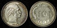 Ore 1889 Denmark Denmark Christian IX Silver 1889 CS 10 Ore  Toning 16mm KM# 795.1 (4411) Uncertified