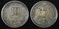 10 Centavos 1892 Mexico Mexico Silver 1892 Zs Z    Zacatecas Mint Nice Toned KM# 403.10 (174) Uncertified