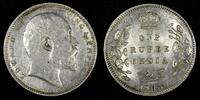 India 1903 Rupee India-British Edward VII Silver Silver (.917) Nice Toned KM# 508 (47) -