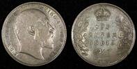 India 1906 Rupee India-British Edward VII Silver Silver (.917) Toned KM# 508 (27 345) -