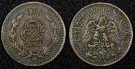 Mexico 2 Centavos MEXICO ESTADOS UNIDOS MEXICANOS Bronze 1906 XF Toned KM# 419 (27 171) -