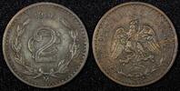 Mexico 2 Centavos MEXICO ESTADOS UNIDOS MEXICANOS Bronze 1906 XF Toned KM# 419 (27 172) -