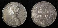 India Rupee India-British Victoria Silver 1893 B incuse XF .Nice Toned KM# 492 (558) -