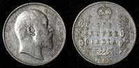 India 1906 Rupee India-British Edward VII Silver Silver (.917) XF KM# 508 (27 565) -