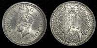 India Rupee India-British George VI Silver 1942 (B) Mint Luster KM# 556 (27 314) -