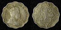 India 1 Anna India-British Edward VII 1908 Nice Toned KM# 504 (27 622) -