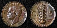 Italy 5 Centesimi Italy Vittorio Emanuele III Bronze 1923 R UNC KM# 59 (27 723) -