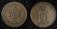 Sweden 5 Öre SWEDEN Oscar II Bronze 1882 Small Letters KM# 736 (27 685) -