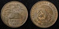 Mexico 20 Centavos MEXICO Bronze 1960 Mo NICE COIN KM# 440 (27 531) -