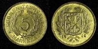 Finland 5 Markkaa Finland Brass 1948 L UNC KM# 31a (27 680) -