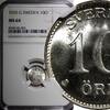Sweden 10 Öre SWEDEN Gustaf V Silver 1935 G NGC MS64 KM# 780 (003) -