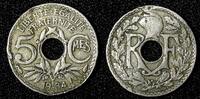 France 5 Centimes 1934 FRANCE Copper-Nickel 1934  KM# 875 (27 737) Uncer... 4,29 EUR  zzgl. 12,88 EUR Versand