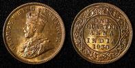 India 1/4 Anna India-British George V 1930 (C) Calcutta UNC Toning KM# 512 (27 731) -