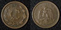 Mexico 1 Centavo Mexico ESTADOS UNIDOS MEXICANOS Bronze 1906 narrow date KM# 415 (877) -