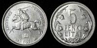 Lithuania 5 Litai 1925 Lithuania Silver 1925  One Year Type. aUNC KM# 78... 60,12 EUR  zzgl. 12,88 EUR Versand