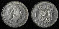 Netherlands Antilles 1 Gulden Netherlands Juliana Nickel 1968 25 mm Royal Dutch KM# 184a (27 939) -