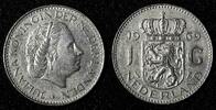 Netherlands 1 Gulden Netherlands Juliana Nickel 1969 Fish 25 mm Royal Dutch KM# 184a (941) -