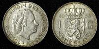 Netherlands 1 Gulden Netherlands Juliana Silver 1955 25 mm Royal Dutch KM# 184 (27 951) -