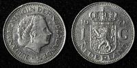 Netherlands 1 Gulden Netherlands Juliana Nickel 1971 25 mm Royal Dutch KM# 184a (943) -