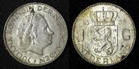 Netherlands 1 Gulden Netherlands Juliana Silver 1955 25 mm Royal Dutch KM# 184 (27 952) -