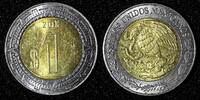 Mexico 1 Peso Mexico ESTADOS UNIDOS MEXICANOS Bimetallic 2015 KM# 603 (27 997) -