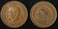 Mexico 5 Centavos Mexico ESTADOS UNIDOS MEXICANOS Bronze 1945 WWII ISSUE KM# 424 (935) -