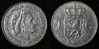 Netherlands 1 Gulden Netherlands Juliana Nickel 1967 Fish 25 mm Royal Dutch KM# 184a (944) -
