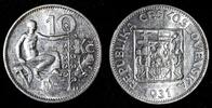 Czech Republic 10 Korun Czechoslovakia Silver 1931 30 mm KM# 15 (27 848) -