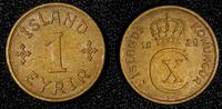 Iceland Bronze Iceland Christian X 1938 N; GJ 1 Eyrir Mintage-278.700 KM# 5.1 (28 092) -