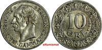 Denmark Frederik VIII Silver 1907 VBP; GJ 10 Ore UNC Condition KM# 807 (15 052) unz