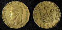 3 Pence Great Britain George VI 1937 1st Year Type KM# 849 (26 627) -
