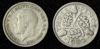 3 Pence GREAT BRITAIN George V Silver 1932 KM# 831 (28 781) -