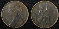 1 Penny Great Britain Victoria Bronze 1862 KM# 749.2 (28 926) -